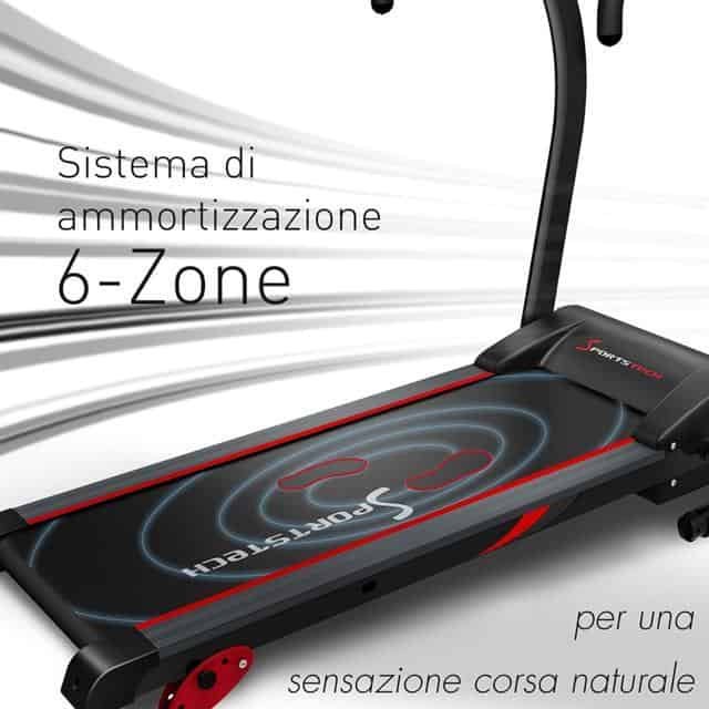 Sportstech F15 sistema ammortizzazione 6 zone