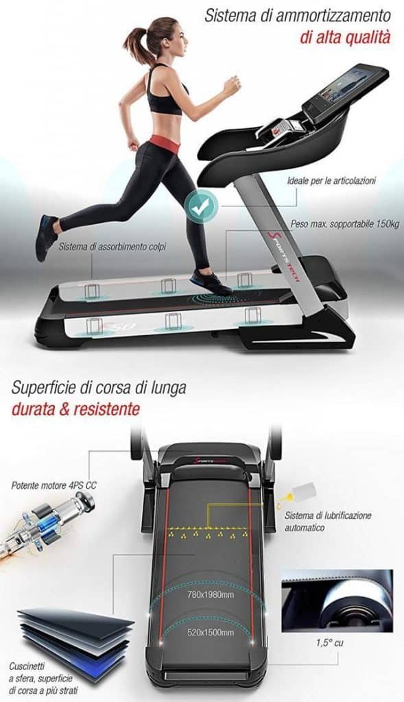 Sportstech F50 sistema di ammortizzamento